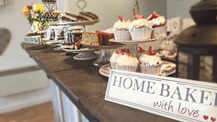 The Tearoom Tighnabruaich - Home baked with love display featuring cakes and cupcakes