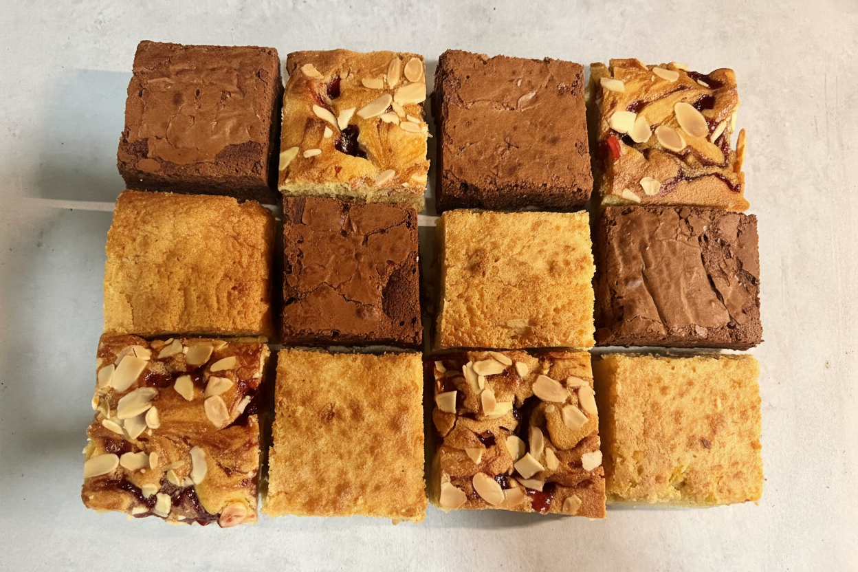Enhanced brownies and blondies grid